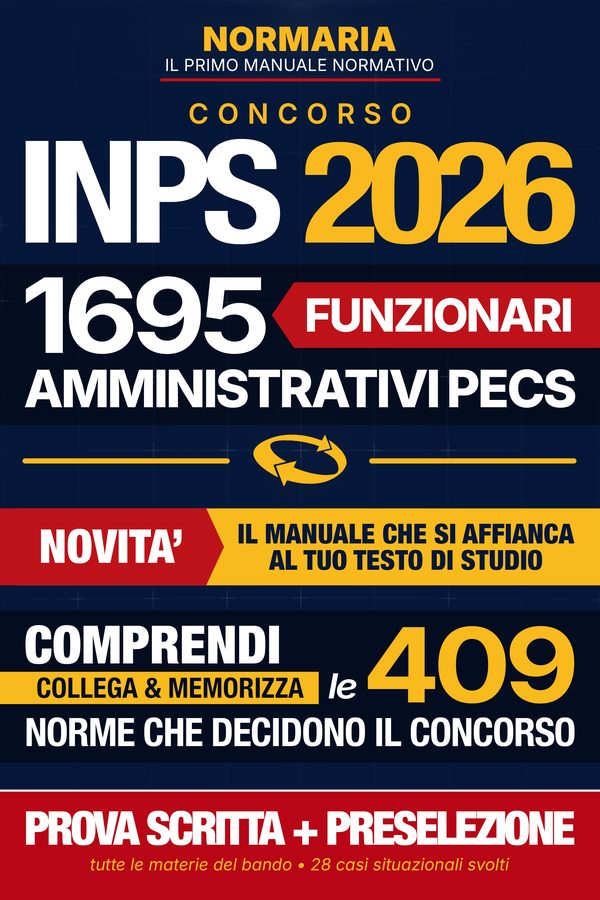 Copertina di Concorso INPS 2026 — 1.695 Funzionari PECS