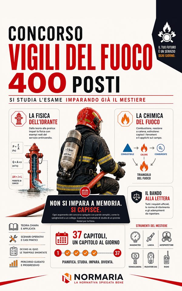 Copertina di Concorso Vigili del Fuoco 2026 — 400 posti